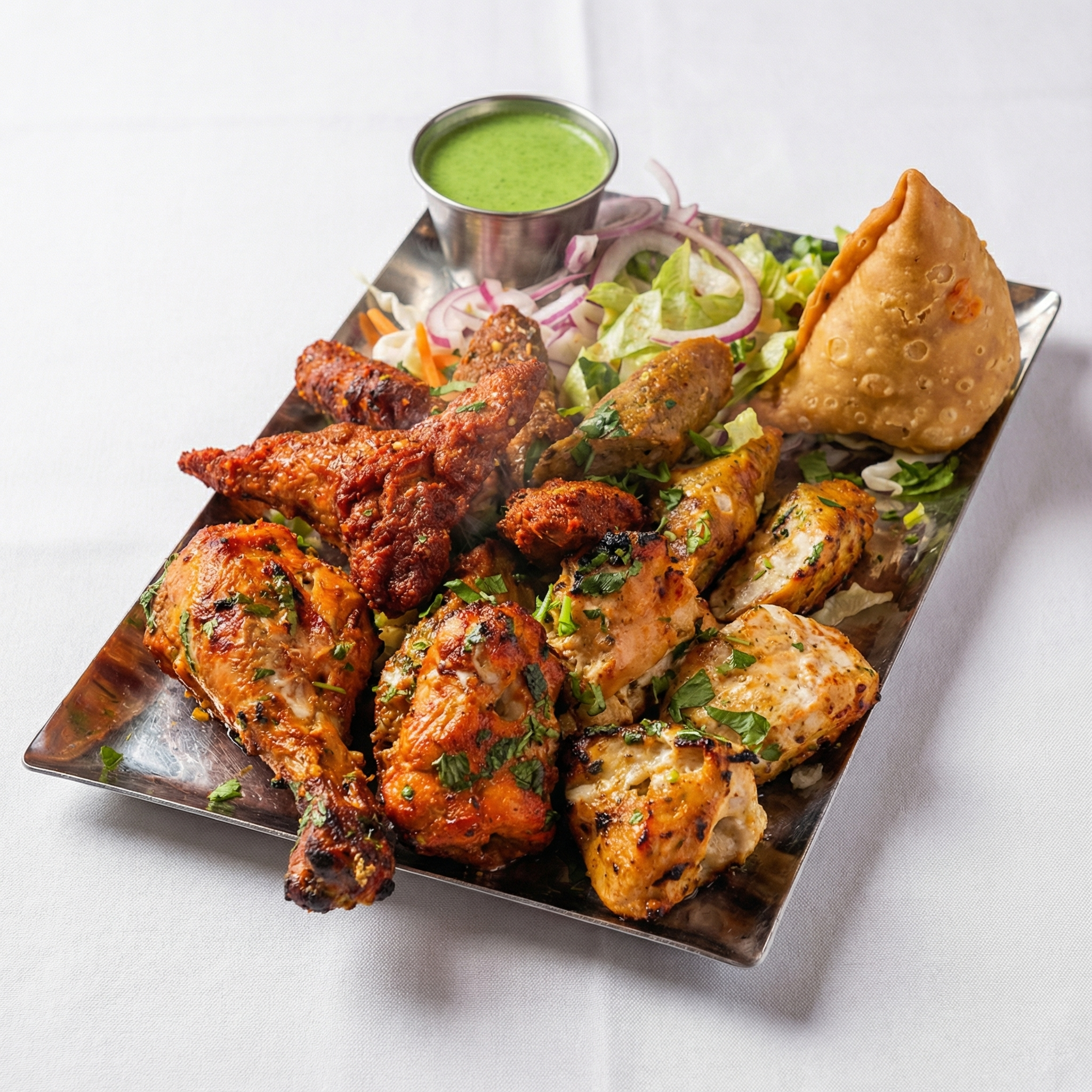 Tandoori Chicken and Kebabs at Hot Million Indian Restaurant Calgary